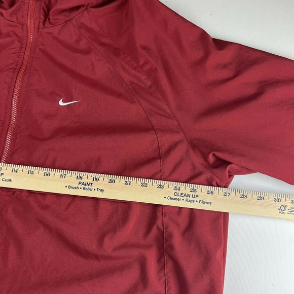 VTG Nike Full Zip Windbreaker Jacket Southern Illinois Saluskis Red XLT Tall - Picture 9 of 11